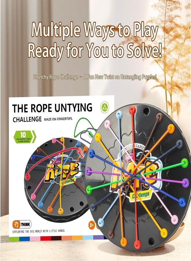 FOROLY Rope Untangling Puzzle Game,Twisted Rope Puzzle for Kids & Adults,Family Travel Party Games with Multi-Level Challenges, Educational Strategy Board Game for Parties - Image 5